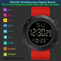 Reloj electrónico deportivo multifunción para hombre, deportivo militar, resistente al agua, luminoso, LED, Digital, con esfera grande, para estudiantes - details 3
