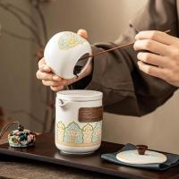 Juego de viaje, tres tazas, taza de cerámica rápida para invitados, preparación al aire libre, tetera para beber, regalo de empresa, recuerdos disponibles - details 3