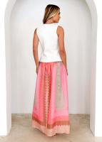 Vestido largo para vacaciones en la playa, con tirantes estampados y falda grande, falda de medio cuerpo de estilo étnico, novedad de 2025 - details 2