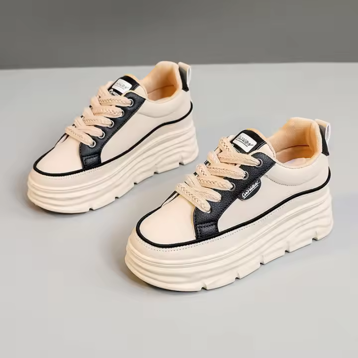 Zapatillas de Mujer Transpirables con Tacón Oculto Moda Estival-Otoñal para Estudiantes - 1