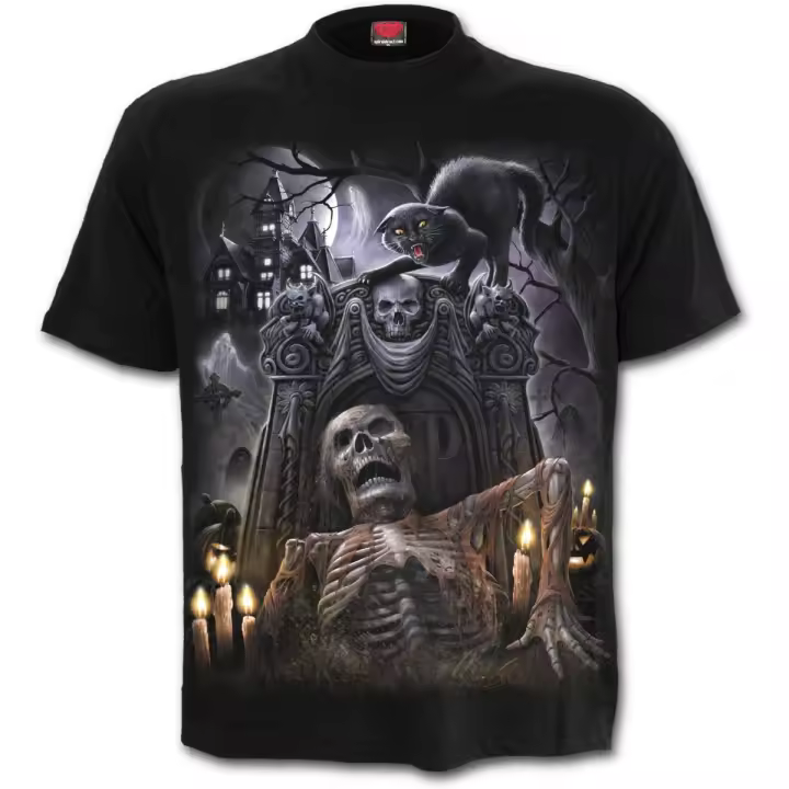 SPIRAL DIRECT NEW LIVING DEAD Camiseta/Motero/Tiburón/GrimReaper/Halloween/Metal/Top - 1