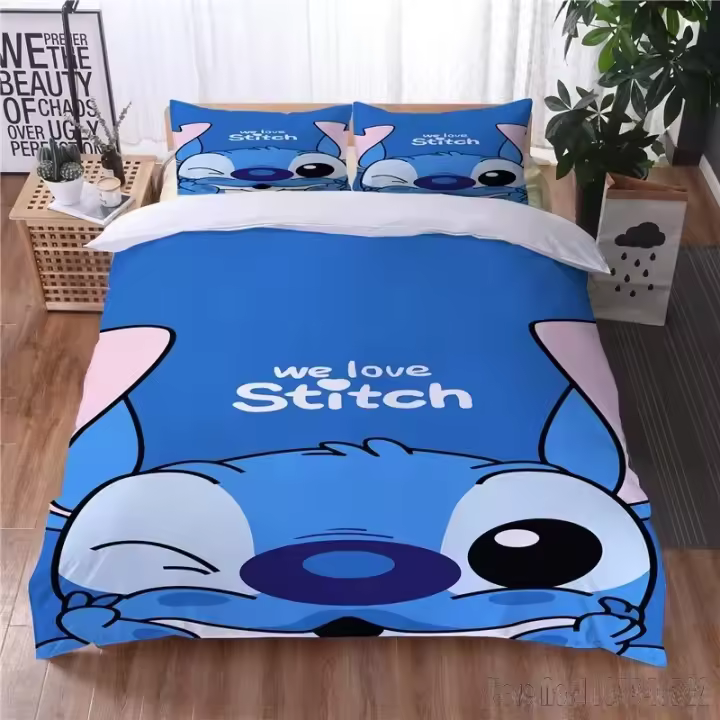 Juego de Fundas para Cama Kawaii Lilo y Stitch Cubierta Cómoda HD para Dormitorio de Niños - 1