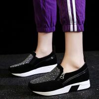 Zapatos de punta redonda plana con cremallera lateral inferior gruesa, zapatos deportivos casuales para mujer, zapatos de talla grande - details 13