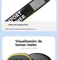 Pala de pádel profesional de fibra de carbono ultraligera con marco en jaula de carbono para playa (Raqueta de Pádel) - details 12