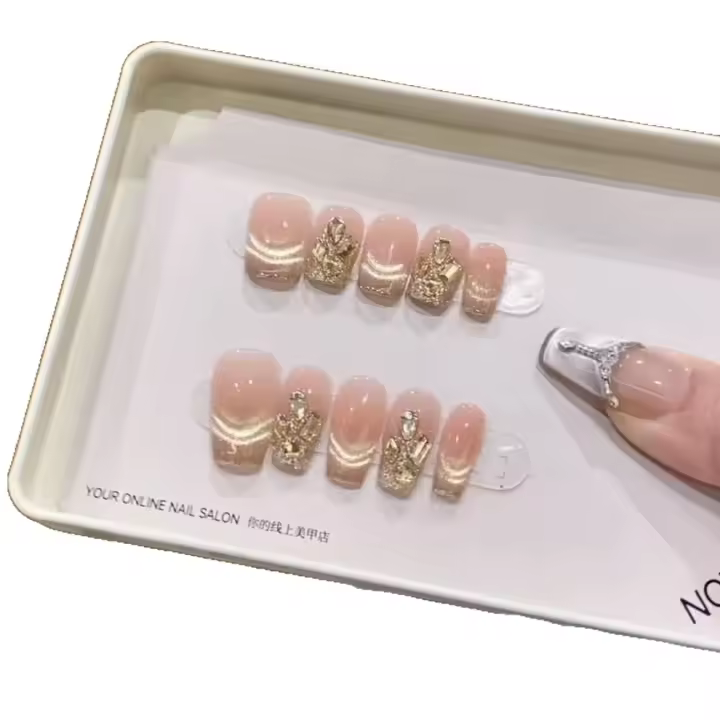 Pura fototerapia manual uñas portátiles sena atardecer parche de uñas reutilizable extraíble - 1