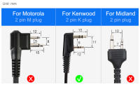 Retevis Walkie Talkie Headset Air Tube PTT Headphone 2 Pin Earphones for Kenwood Baofeng UV 5R RB618 RT622 - details 0