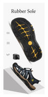 Sandalias de piel auténtica para hombre, zapatos informales para la playa, calzado deportivo antideslizante para exteriores, zapatos romanos de talla grande 38-48 - details 10