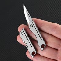 Mini cuchillo plegable TC4 de aleación de titanio Portátil, cuchillo colgante, desembalaje express, cuchillo de bolsillo, herramienta EDC para regalo - details 24