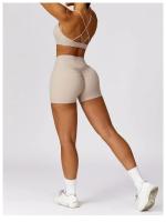 Pantalones cortos de Yoga para mujer, ropa de gimnasio de cintura alta, pantalones cortos deportivos de ciclismo - details 53