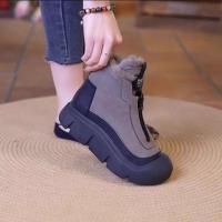 y cálidas botas de nieve de caña alta de algodón suave para suela gruesa - details 1