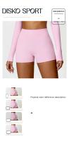 Pantalones Cortos de Cintura Alta de Yoga Ouwu Anti-Esqüí, Ideal para Ciclismo, Correr, Entrenamiento Intenso, Gimnasio Ropa Deportiva para Mujeres - details 0