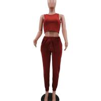 Conjunto de ropa de mujer de 3 piezas, suéter con capucha con forro polar, camiseta sin mangas y pantalones deportivos - details 25