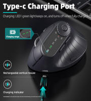 Ratón Vertical inalámbrico ergonómico con botón de ajuste de función, ratón recargable de 8 botones para Win/IOS/Android, modo Dual, BT5.0 - details 9