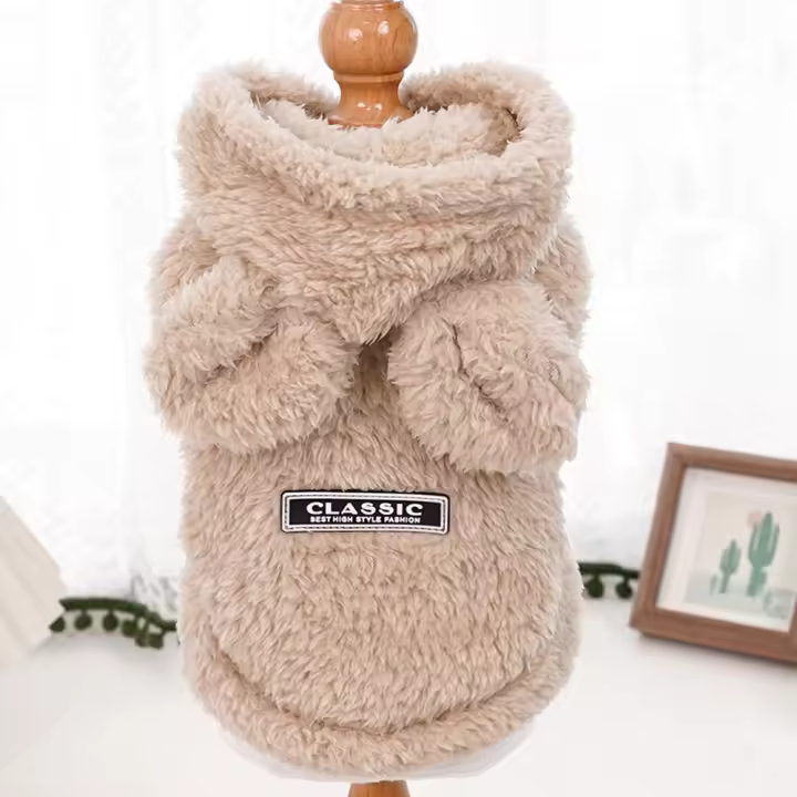 Ropa De Invierno Para Perros Y Gatos Con Orejas De Conejo Y Capucha De Algodón Suave Caliente Ropa De Otoño Y Invierno Para Mascotas - 1