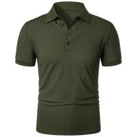 Ropa deportiva para correr para hombre, poste de pie de manga corta de alta elasticidad de verano, suéter básico de punto fino - details 31