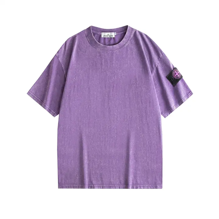 Tendencias de moda 2025, camisetas casuales de manga corta de primera calidad, camisetas de hombre de alta calidad, tops bordados de verano de Stone Island - 1