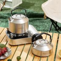 Hervidor de agua para camping, cafetería, cubiertos, juego de picnic, tetera, utensilios de cocina de viaje,1l/1,5l - details 1