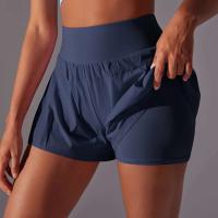 Pantalones cortos deportivos transpirables de cintura alta para mujer, pantalón corto para correr, gimnasio, doble cara, antibrillo, informales, atléticos - details 7