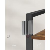 Librería de 5 Niveles, Biblioteca, Estantería para Oficina, Estudio, Sala de Estar, Dormitorio, 30 x 66 x 153 cm, Industrial, Marrón Rústico y Negro - details 14