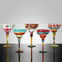 Cola hecha a mano colorida roja alta copas de champán copa de vino accesorios de Bar Barwar - details 1