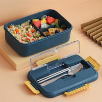 Fiambrera con cuchara, palillos, vajilla de paja de trigo, contenedor de almacenamiento de alimentos para niños, caja de Bento para la escuela y la Oficina, microondas, nuevo - details 2