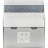Librería Gris con contenedor con Ruedas L. 625 x l. 30 x H. 70 cm (JJ1044) - details 5