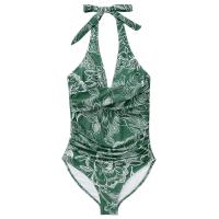 Circy Traje de Baño de Un Pie sin Espalda con Estampado de Leopardo Bikini de Encaje para Mujeres - details 16