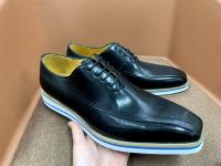Zapatos Oxford de negocios casuales de alta gama para hombre, de cuero vacuno de primera capa. - details 10