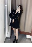 Vestidos De Mujer otoño nuevo Vestido De traje De negocios negro para Mujer Vestido De Mujer - details 10