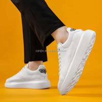 Guangzhou de alta calidad hizo cuero genuino de lujo, zapatos de mujer de abeja, plataforma blanca, barato - details 8