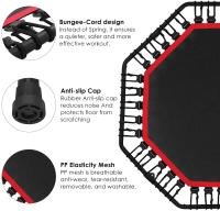 Trampolín de fitness con barra de mango ajustable, trampolín silencioso de 127cm, rebote elástico, entrenador cardio para saltar, entrenamiento para adultos - details 2