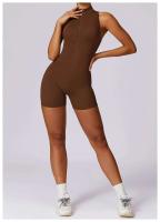 Monos deportivos sin mangas V Back Scrunch Traje de yoga de una pieza con cremallera - details 19