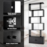 Estantería de Almacenamiento Elegante en Forma de S de 6 Niveles con Puertas - details 10