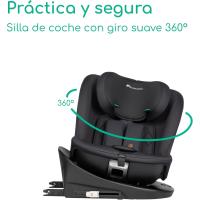 Silla Coche 360, 0-12 años, 40-150 cm, Silla Coche, Instalación Pata Apoyo, Giro 360, 8 Posiciones Reclinación, 12 Posiciones Reposacabezas, Full Black - details 33
