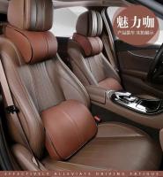 Cubierta de asiento de coche BUNO con almohada de cuero viscoelástico Almohadilla de respalda para coche VIE - details 12