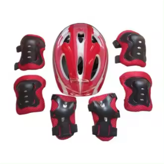 Juego de Seguridad para Patinaje en Rodillos Casco, Antebrazos y Protección para Bicicleta, Scooter para Niños y Niñas - 1
