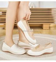 Zapatos de mujer de cuero genuino para las cuatro estaciones con diseño informal transpirable, parte inferior plana y antideslizante para caminar con un solo pie - details 8