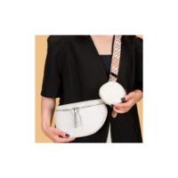 Riñoneras de media luna para mujer, bolso de pecho informal de cuero PU con monedero pequeño, bolsos cruzados de viaje de gran capacidad - details 10