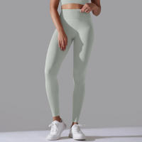 Hamidou-pantalones de Yoga sin costuras para mujer, ropa deportiva de Fitness, Leggings de cintura alta, pantalones de ejercicio para correr, 11 colores - details 32