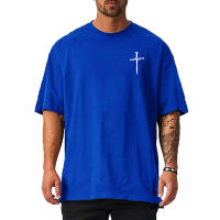 Camiseta deportiva de algodón para hombre, camisa holgada de media manga estilo Hip hop, cómoda y transpirable, Top con hombros caídos, Verano - details 5