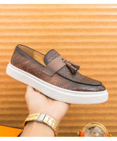 Zapatos de cuero de pie de moda, zapatos casuales de negocios con personalidad para hombres - details 15