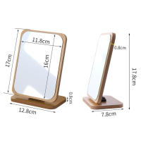 Tocador de madera con espejo, escritorio de oficina, mesa de madera, maquillaje elegante, portátil para estudiantes - details 2