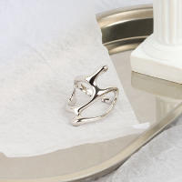 Anillos Abiertos en Forma de Gota de Agua Estilo Punk Geométrico Irregular - details 10