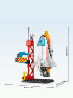 Building Block Toy Micro Particle Assembly Puzzle Space Rocket Cool Desktop Decoration Model Gift Boy Toy - details 8