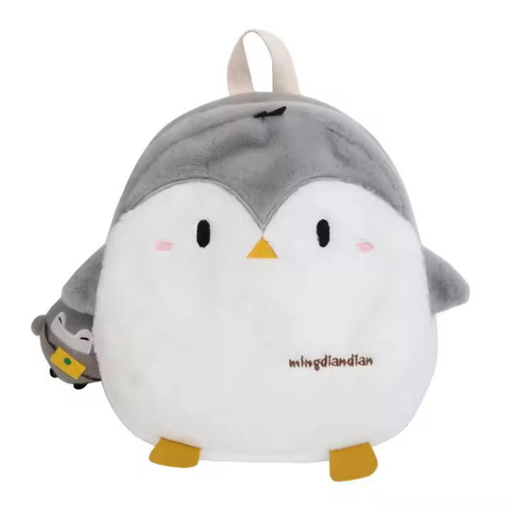 Mochila Escolar de Nylon Diseño de Pingüino Lindo Fresco y Dulce Bolsa de Viaje para Niñas - 1