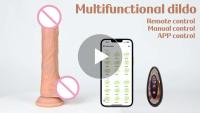Dildo Grande Realista Controlado por APP Encalentado, Impulso, Juguete Sexual para Mujeres - details 0