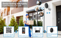 TMEZON-cámara de seguridad IP inalámbrica para exteriores, videocámara de 1080P con WIFI, batería recargable, Audio bidireccional, aplicación ICSEE de movimiento PIR - details 2