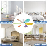 Con luz LED y control remoto, ventilador de techo silencioso de 52 cm/42 cm, 30 W/40 W, casquillo E27. - details 9