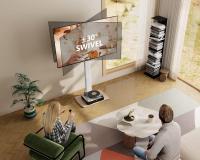 Soporte TV de Madera con Base Ajuste de Altura, Giro, Gestión de Cable para Pantallas de 32 a 70 Pulgadas - details 18