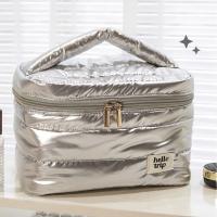 Bolsa de maquillaje de gran capacidad a la moda, almacenamiento multifuncional, bolsa de aseo portátil, organizador de viaje, bolsa de lavado - details 6
